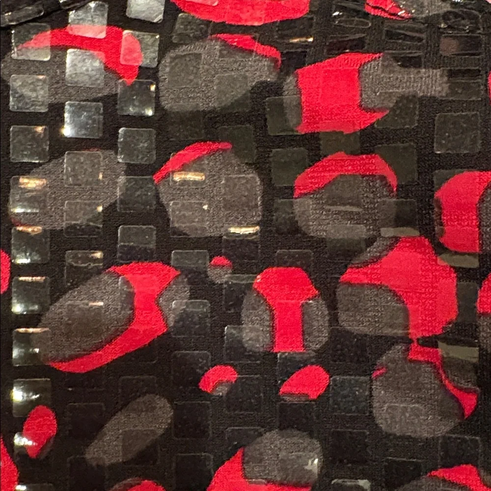 Ruby Rd. Red and Black Patterned Jean Jacket - Picture 7 of 7